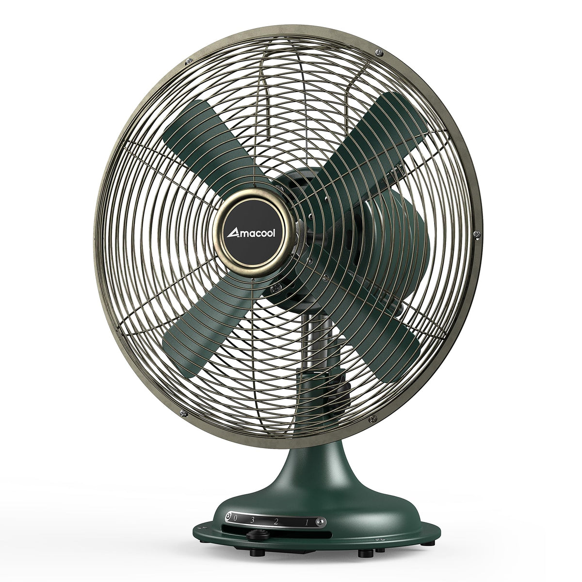 Oscillating Vintage Fan, All Metal Retro Table Top Fan