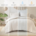 Beige Boho Comforter Set, Queen Size Bedding Sets