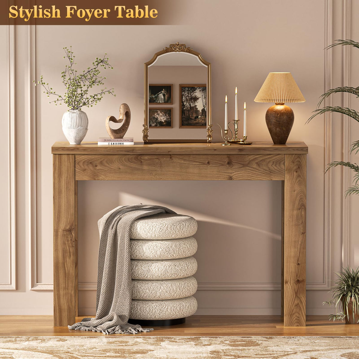 Small Console Table, 32" Farmhouse Narrow Sofa Table