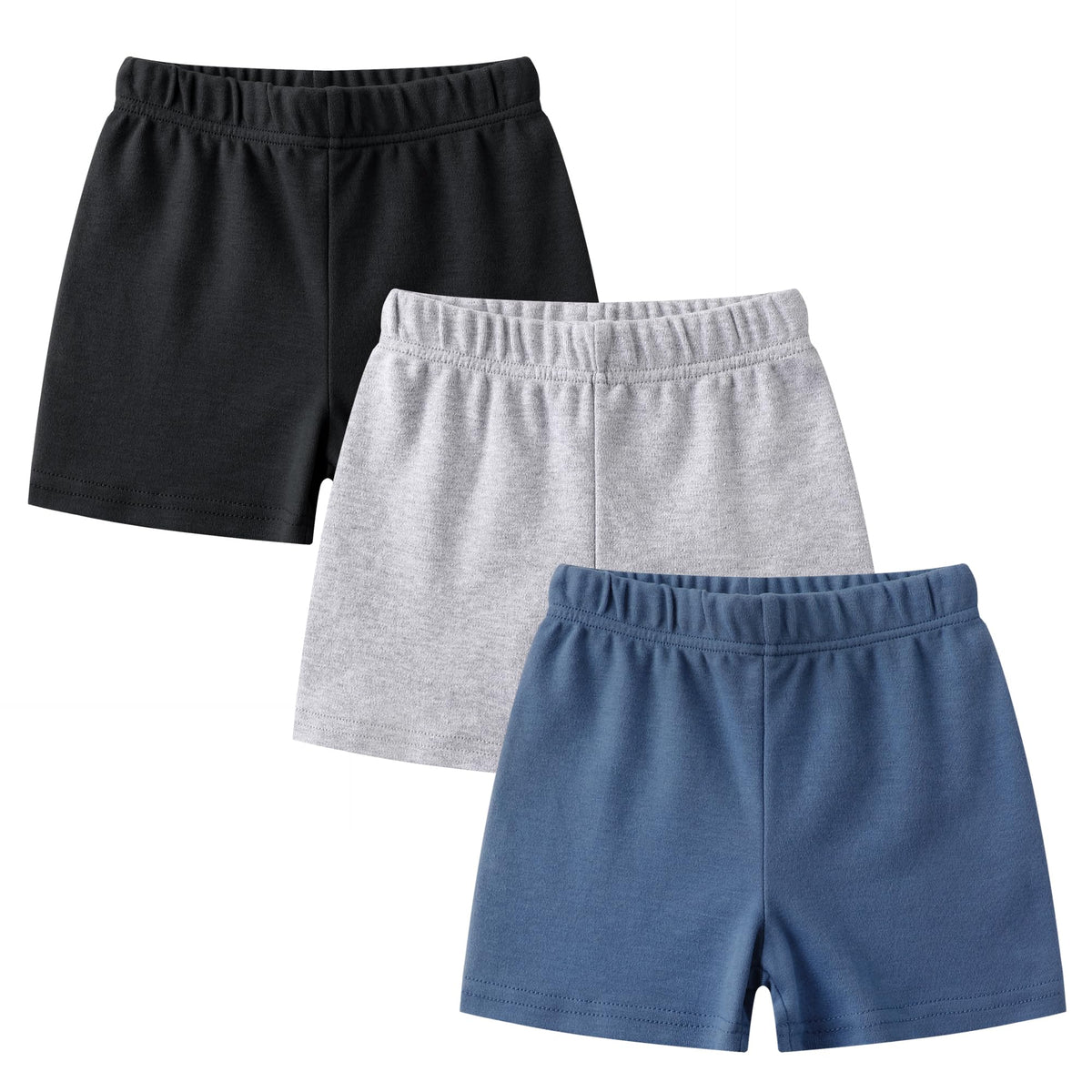 Organic Cotton Unisex Baby Jogger Pants, Pack Pull-on Bottoms, Toddler Shorts