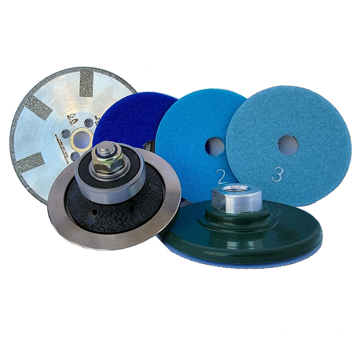 Demi-Bullnose Profile Kit for 2 CM Porcelain Pavers, Slab, Tile and Natural Stone, Dry use | Counter Blade for