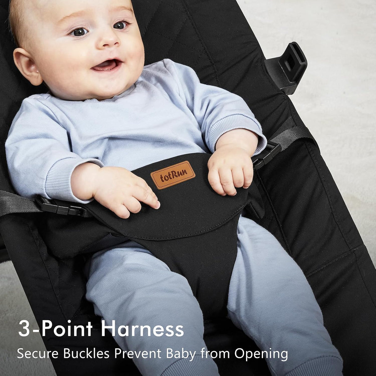 Bouncer Chair - Comfortable Support for Your Little One's Blissful Moments (Normal, Black)