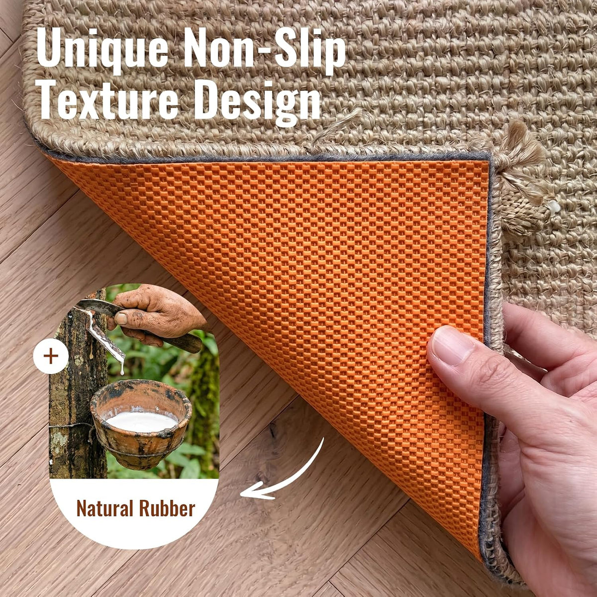 5 x 7 Ft Rug Pad Non-Slip, 1/4" Thick, Rug Gripper for Hardwood Floors, Felt and Natural Rubber Backing, Dual
