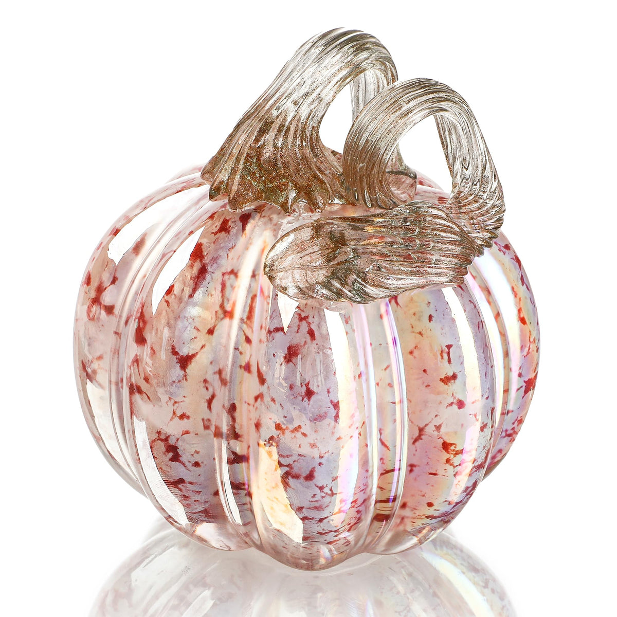 5 Inch Hand-blown Glass Pumpkin Collectible Figurines Art Glass Pumpkin