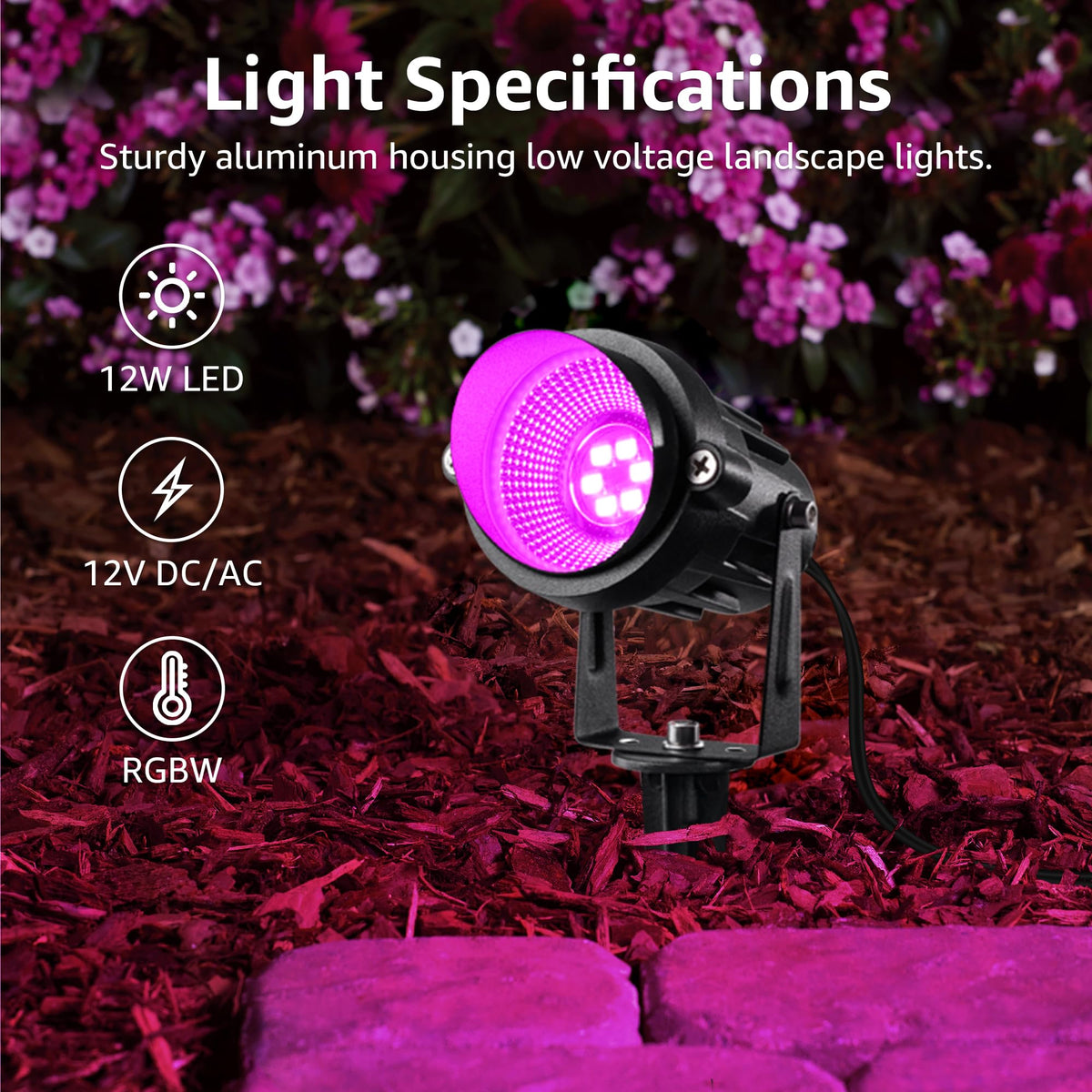 Landscape Lighting Kit with 300W Transformer, Waterproof