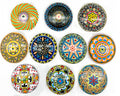 Bohemian Ceramic Knobs - 10Pcs Round Porcelain Knobs - Exquisite Ceramic Bohemian Handles - Bohemian Style Cabinet