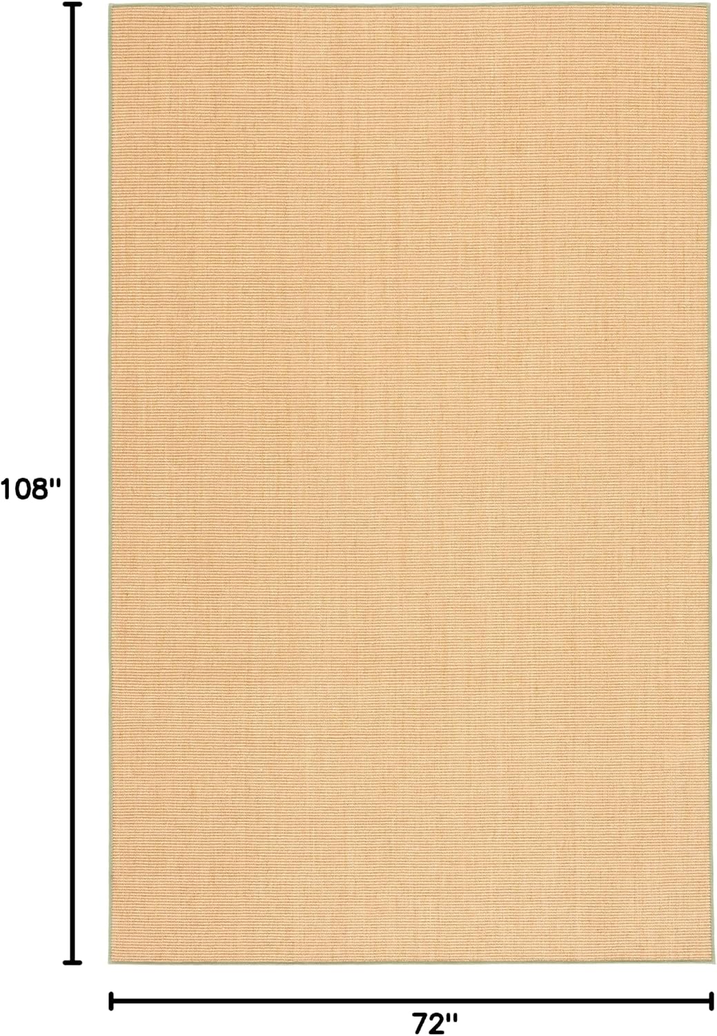 X Area Rug Collection, Natural & Green, Sisal & Jute, Farmhouse Style, Ideal, Dining Space (MSR9501E)