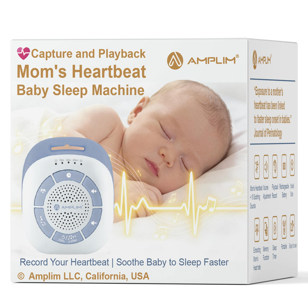 Mom's Real Heartbeat Soother Sound Sleep Machine for Newborn
