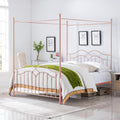 Eileen Metal Canopy Bed Frame with Headboard/Footboard, 4 Poster Platform Bed Frame with Classic