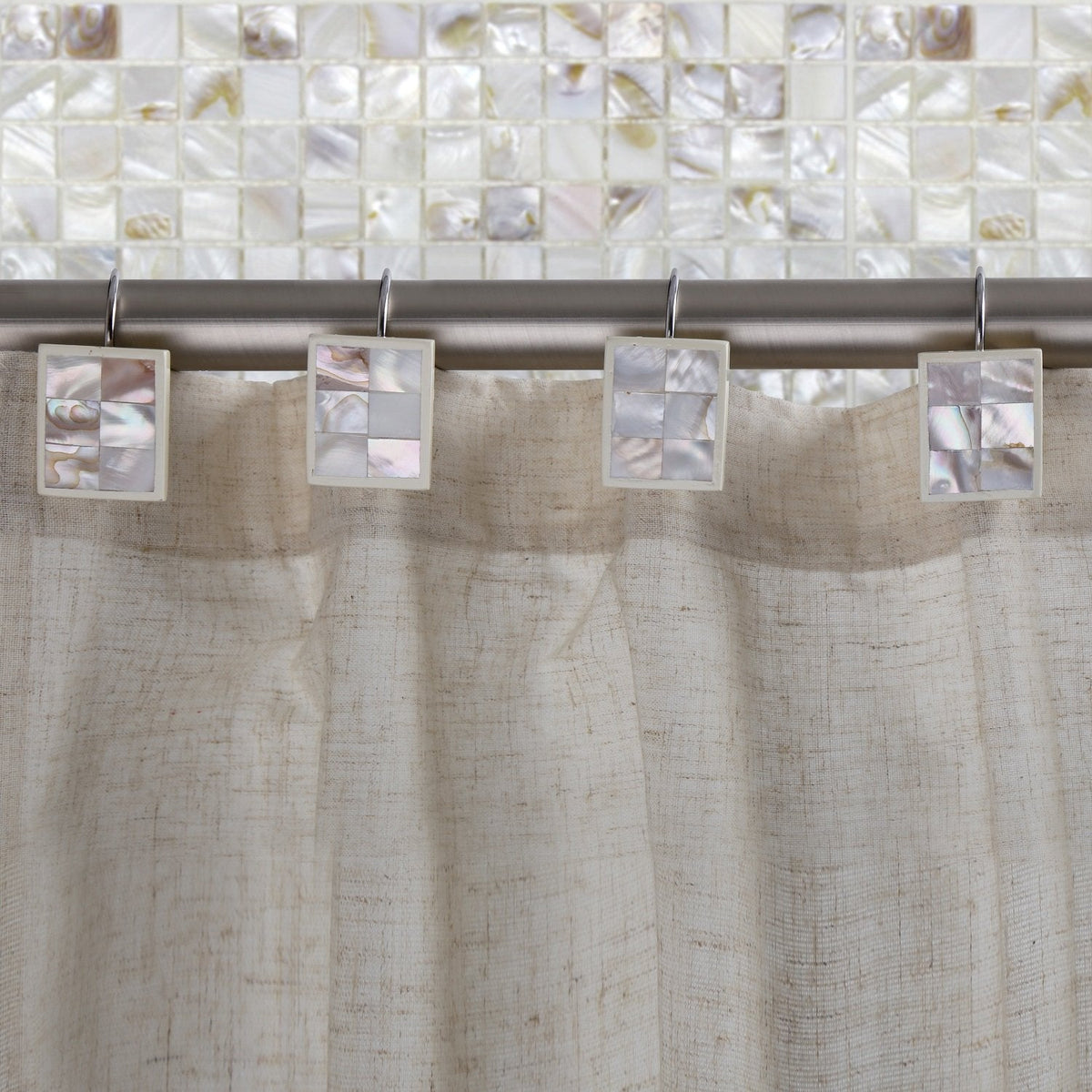 Milano Shower Curtain Hooks Decorative | Set of 12