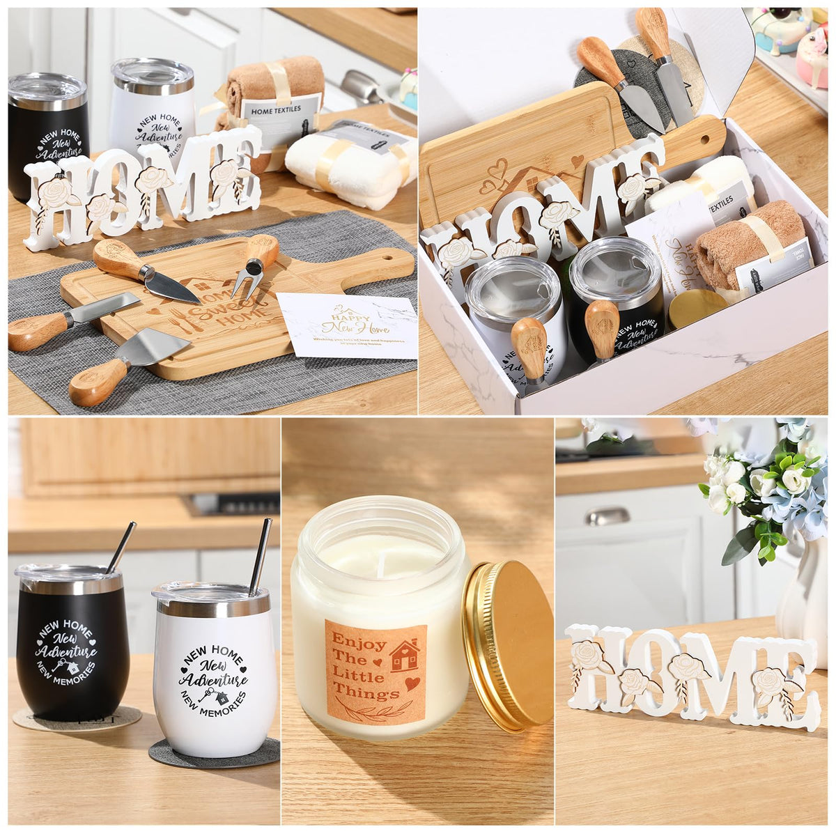 Housewarming Gifts New House -19 Pcs Closing Gifts for Couple Friend Women Men Home Buyers, House Warming Basket for