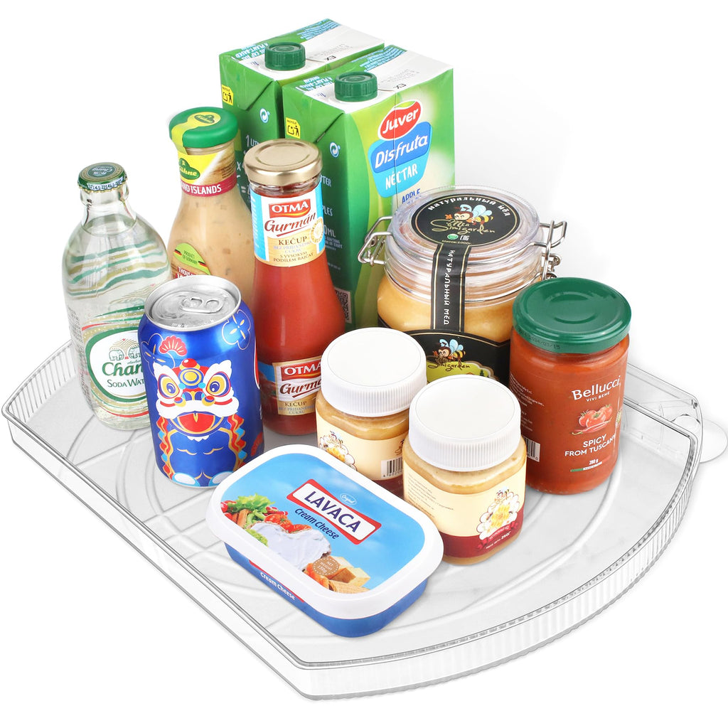 Lazy Susan Turntable for Refrigerator, Square Turntable Organizer for Fridge Cabinet, Pantry, Countertop | 16.5" x