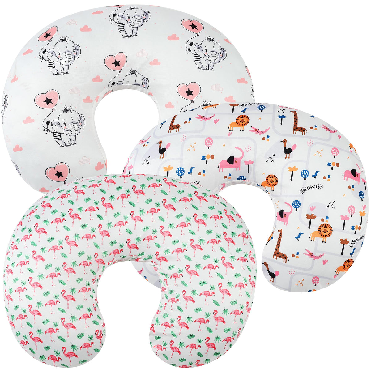Nursing Pillow Cover Set 3 Pack Slipcovers Ultra-Soft Stretchy
