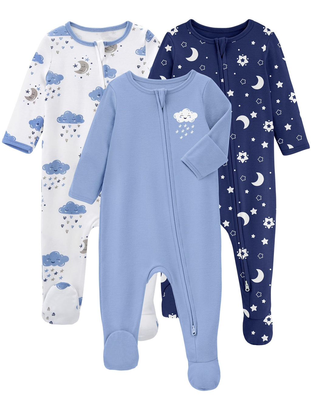 Baby Pajamas 100% Organic Cotton Baby Sleepers for Boys Girls Clothes, Pack Soft infant Toddler Footed