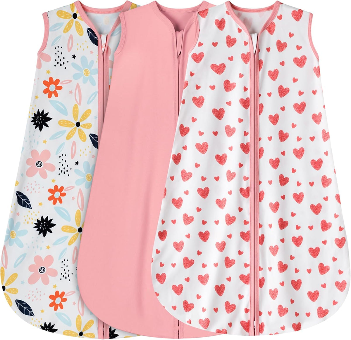 3 Pack Baby Sleep Sack 100% Rayon Cotton Baby Sleeping Bag Way Zipper Toddler Wearable Blankets Comfy
