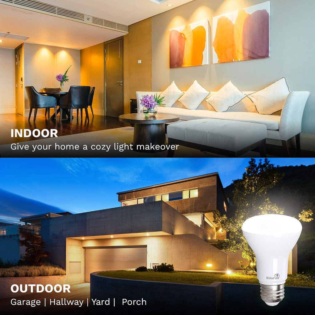 BR20 LED Light Bulbs 10-Pack, 6W = 50W Replacement, 5000K Daylight LED Light Bulbs, 540 Lumens, 90 CRI, Dimmable