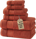 Bath Towels Set 6 Piece, 100% Turkish Cotton Luxury Towels | 650GSM Super Soft Highly Absorbent and Quick Dry Durable