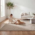 1.3" Thick Baby Play Mat 79x118 Plush Foam Mats for Baby (Brown)