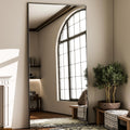 71"x31" Full Length Mirror Large Floor Mirror with Stand, Black