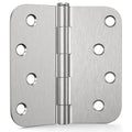 Door Hinges 4 Inch, Brushed Nickel Exterior Door Hinges 6 Pack
