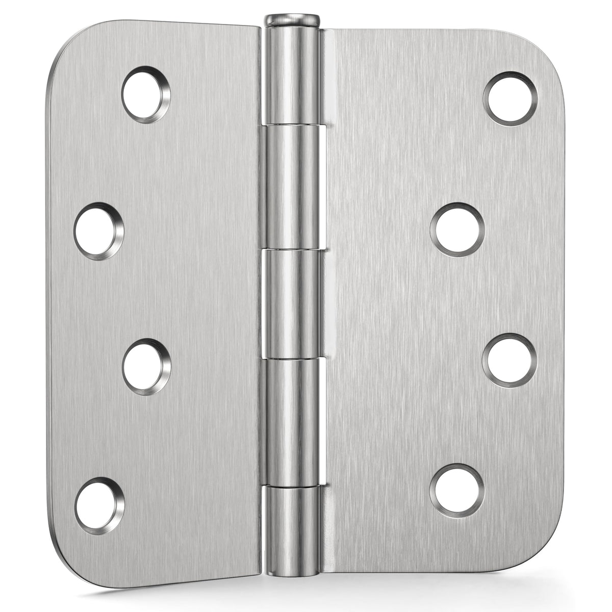 Door Hinges 4 Inch, Brushed Nickel Exterior Door Hinges 6 Pack