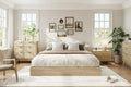 Wooden Platform Bed Frame, Floor-Standing Bed Frame with Wood Slats Support, No Box Spring Needed, Low