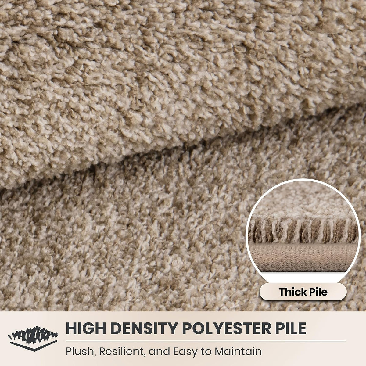 Dirt Trapping Indoor Door Mat, 34" x 59", Taupe | Machine Washable, Non-Slip, Waterproof TPR Backing, Super