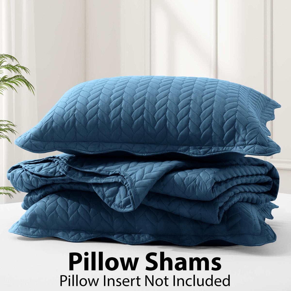 Quilt Sets Washed Blue, 3 Pieces