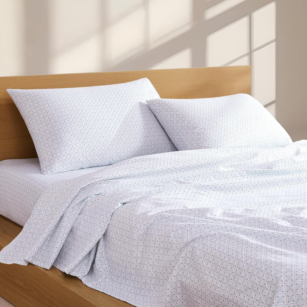 100% Cotton Flannel Sheet Set, Brushed Cotton for Extra Softness, Warm & Cozy 4-Piece Bedding Set, Up to