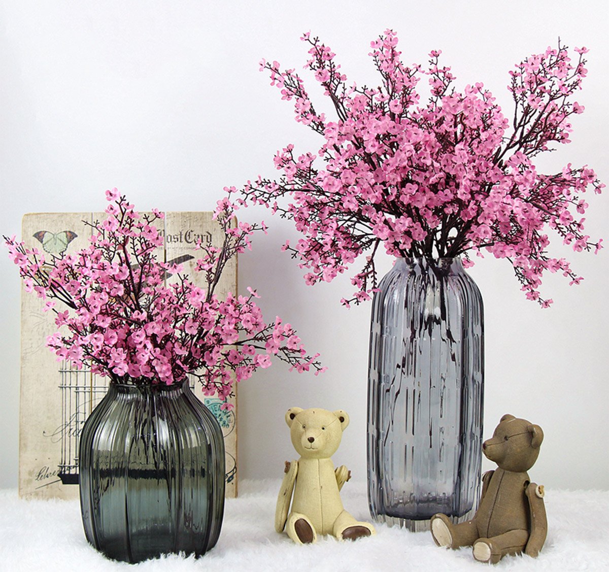 Babys Breath Fabric Cloth Artificial 6 Bundle European Fake Silk Plants Decor Wedding Party Decoration Bouquets Real