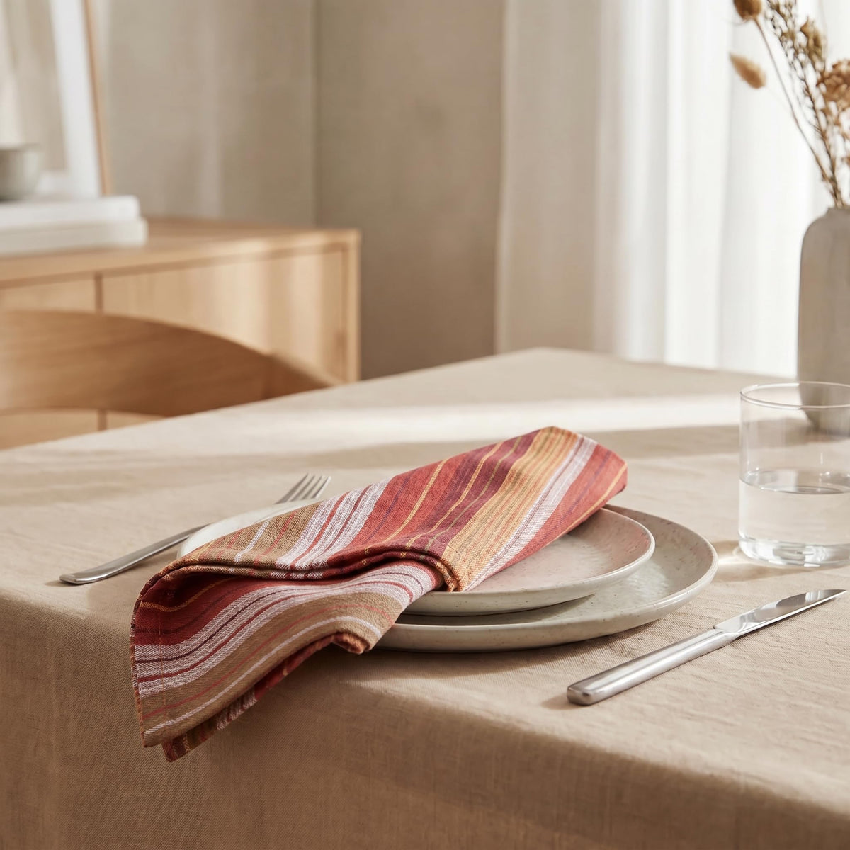 Cloth Napkins Cotton 20x20 (Set of 12) Fall Dobby
