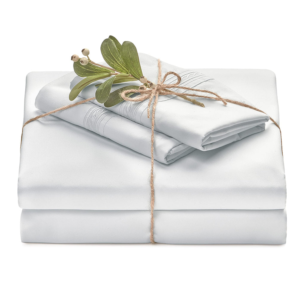 Premium Soft Gray King Bed Sheets Set 4-Piece - Percale Microfiber - Fitted Sheet Flat Sheet and Pillow Cases - Deep