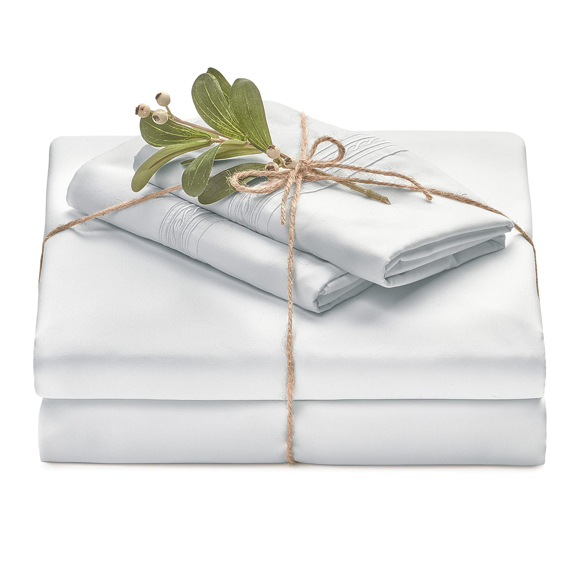 Premium Soft Gray King Bed Sheets Set 4-Piece - Percale Microfiber - Fitted Sheet Flat Sheet and Pillow Cases - Deep