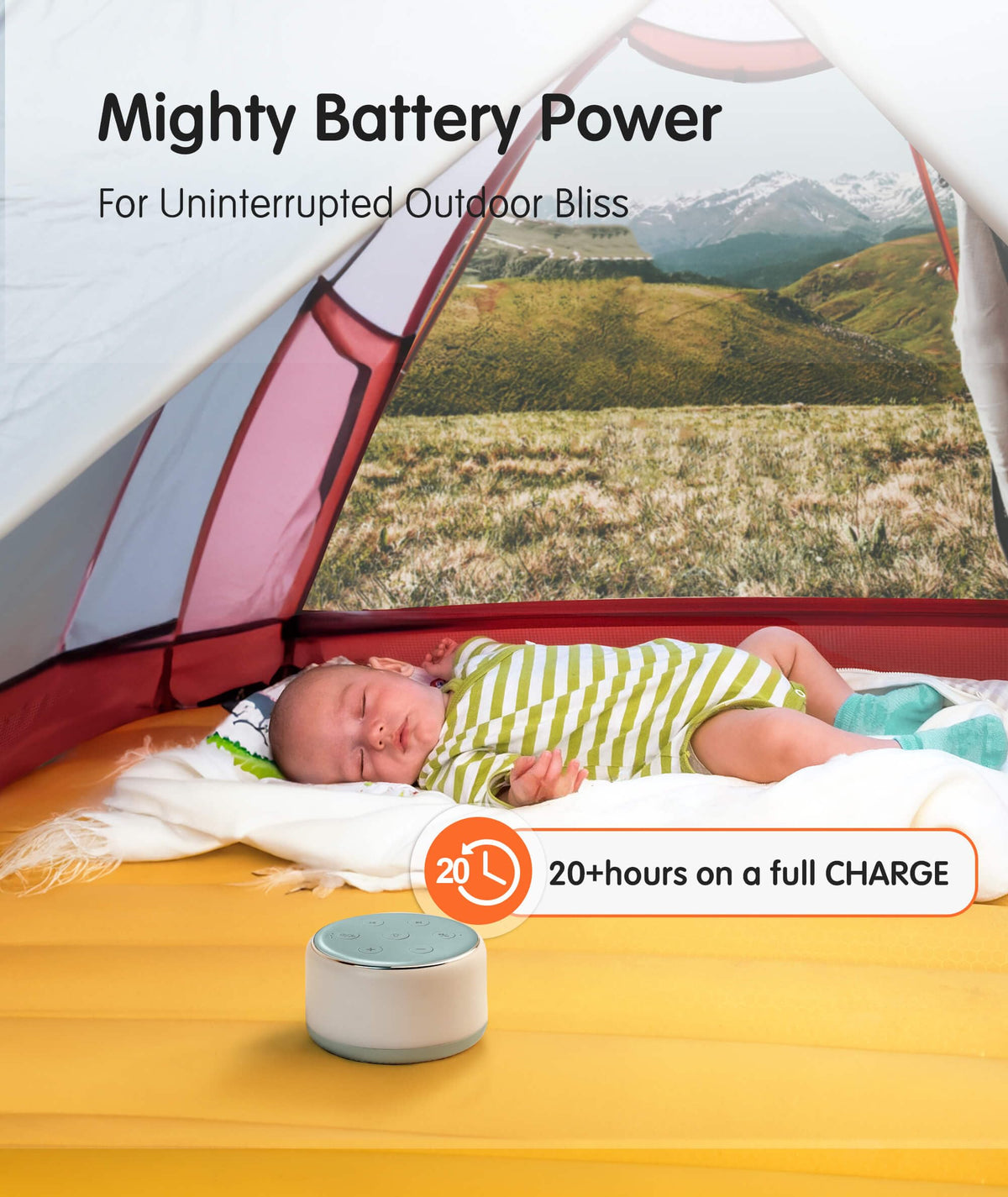 Rechargeable White Noise Sound Machine Baby with Night Light