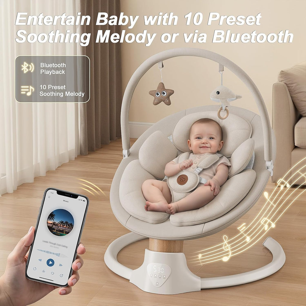 Swings for Infants, Electric Baby Swing with Bluetooth Music