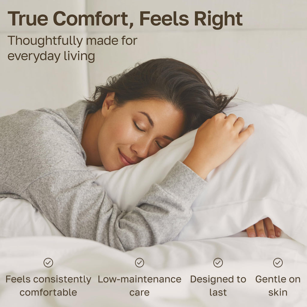 Luxury 600 Thread Count Sheets Set, Bright White