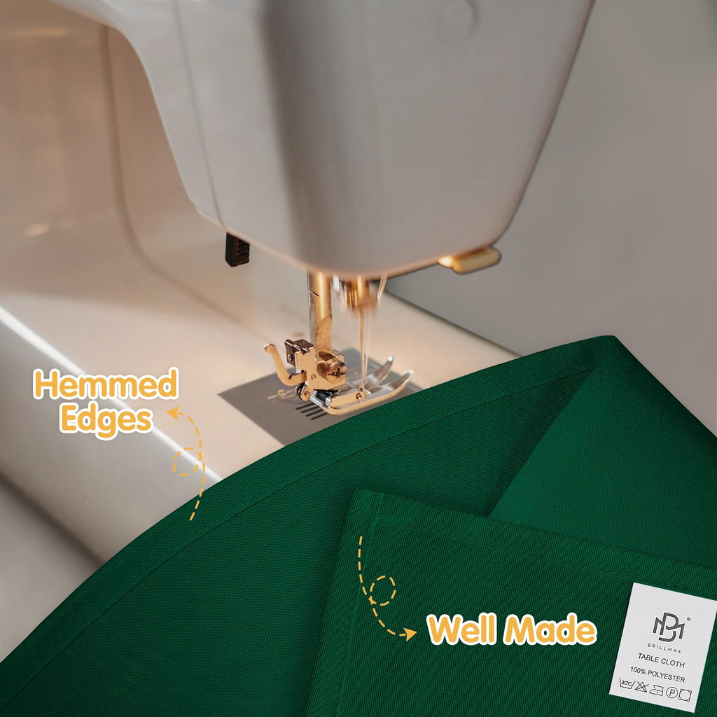 8 Pack Hunter Green Tablecloth 60x126 Inch for 8ft Rectangle Table