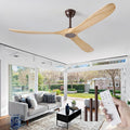 72" Oil Rubbed Bronze Ceiling Fan with Remote, No Light