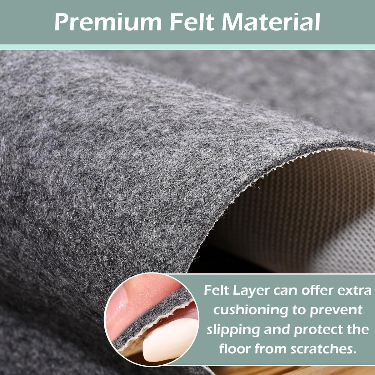 Non-Slip Rug Pads,8x10ft Waterproof Rug Pad,Carpet Pad for Hardwood,Tile,All Floors - Floor Protection,Cushioning - Set of 80