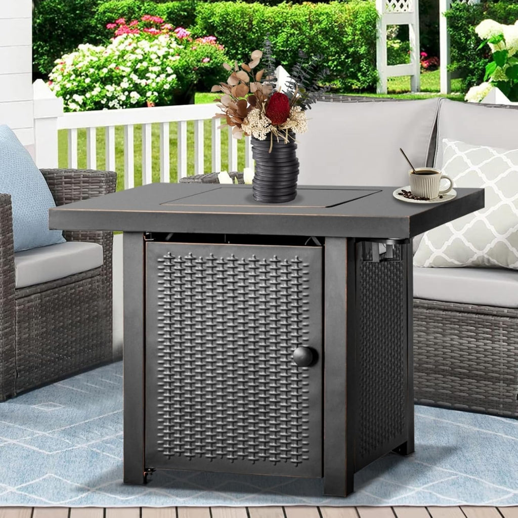 Fire Pit with Grill for Outside Wood Burning