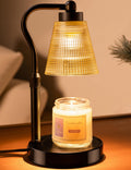 Candle Warmer Lamp for Jar Candles, Height Adjustable & Dimmable with 2/4/8H Timer, 2*50W Halogen Wax Melter Warmer