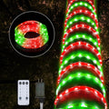 Christmas Rope Lights Outdoor, 50Ft 600 LED Red and Green String Lights, Waterproof Tube Light Plug in 8 Modes Timer