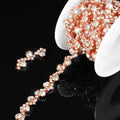 Rhinestone Trim Crystal Chain Sew on for Dress,3 Yards,Rose Gold