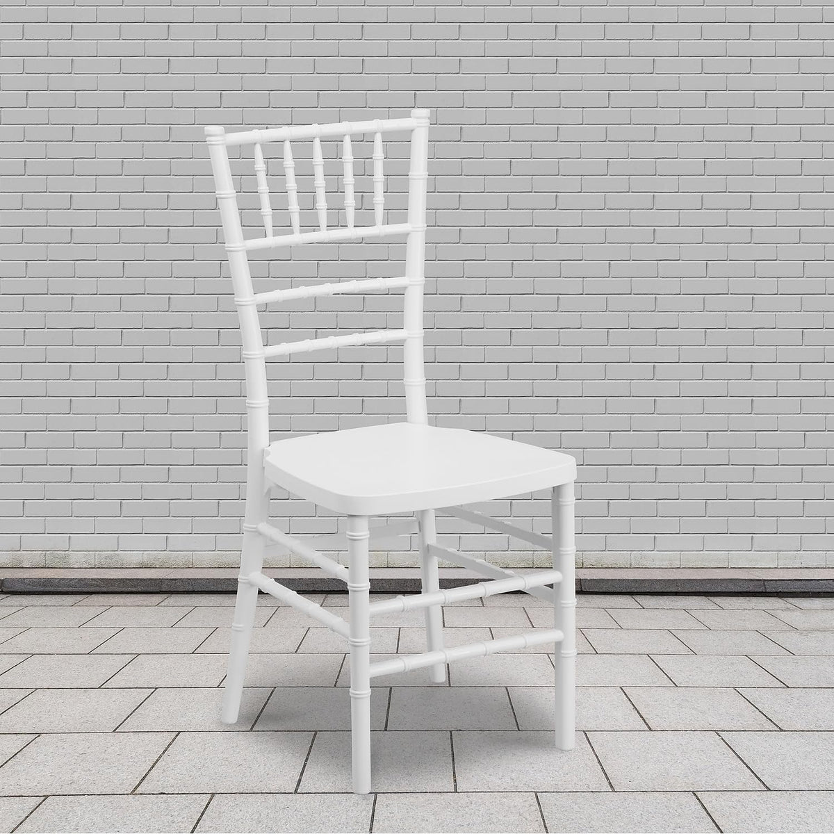 Hercules Stacking Resin Chiavari Chair, Silver, 2-Pack