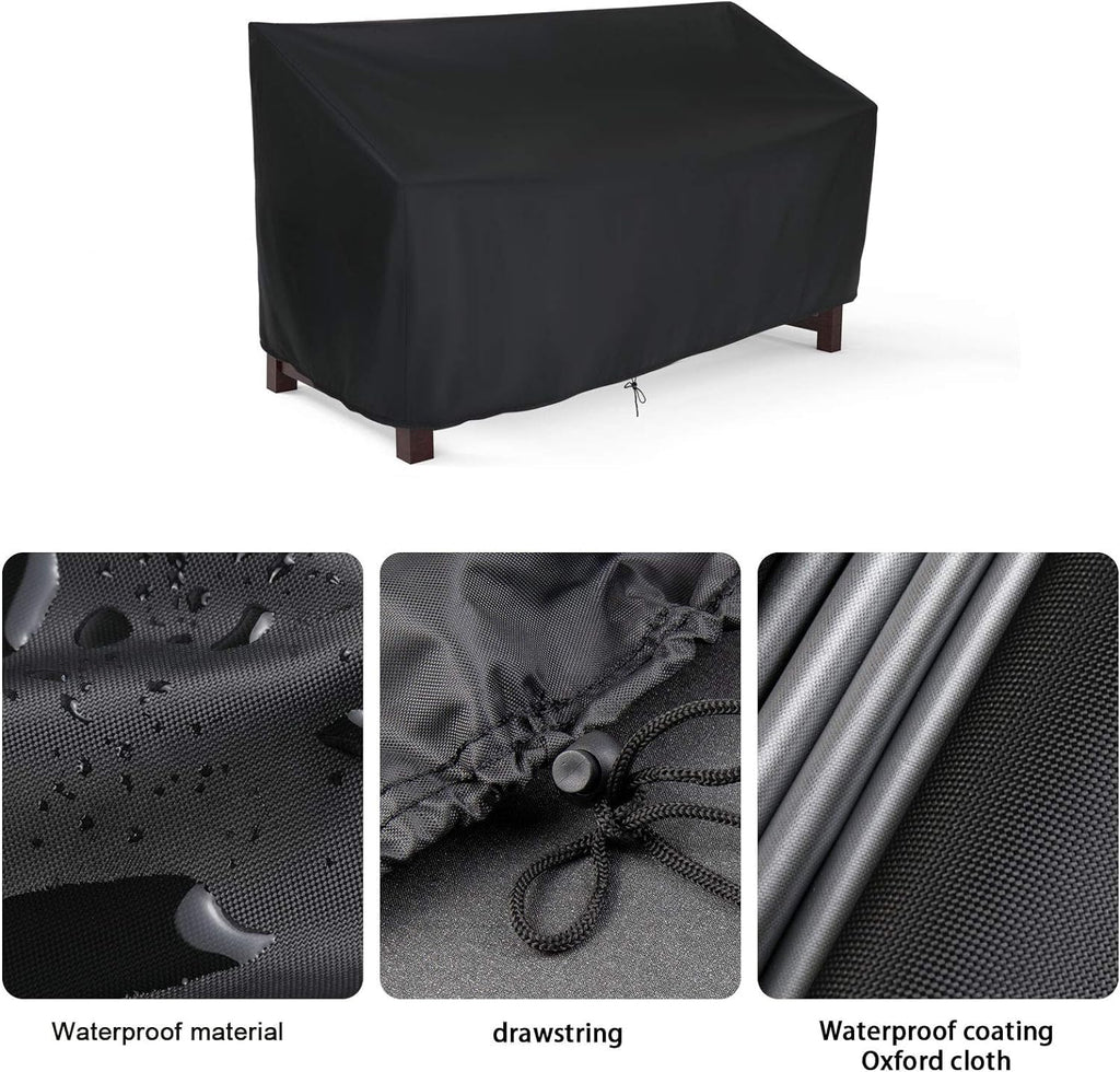 48" Outdoor Glider Bench Cover Waterproof Patio Porch Loveseat Cover