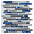 Peel and Stick Stone Wall Tile, 12 x 12 in, 10-Sheet, Blue Marble