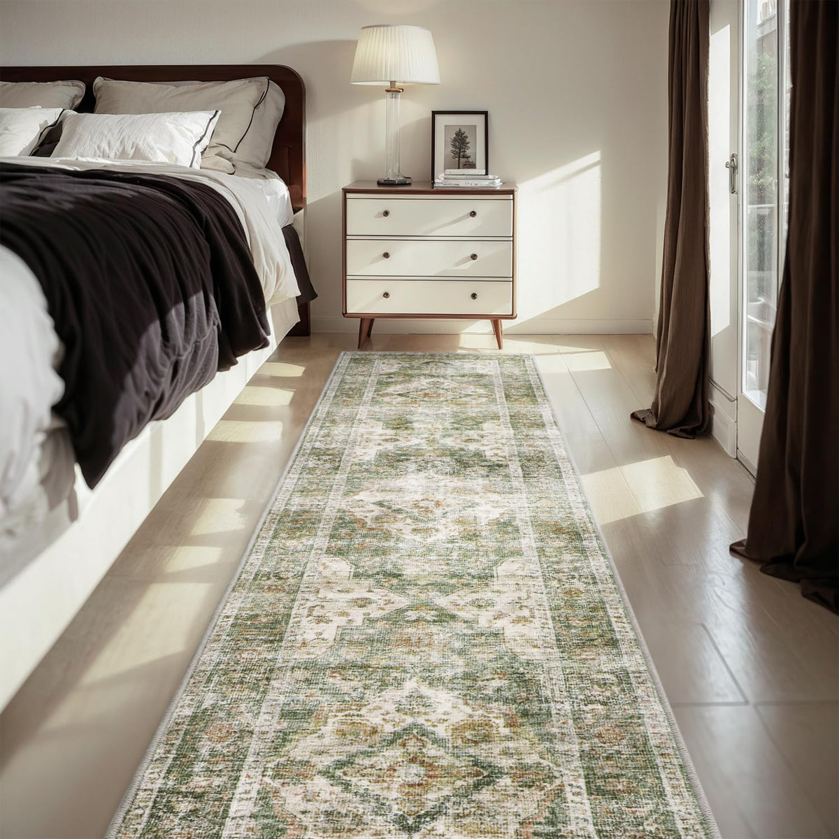 2X6 Runner Rug-Washable Runners s-Soft Non Slip Bedside Rugs -Vintage Long Rug s Entryway Laundry Room Stair Kitchen