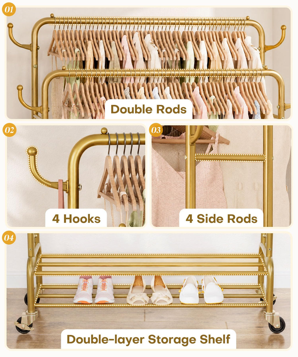Sturdy Garment Rack : 265 lbs Heavy Duty Clothes Organizer
