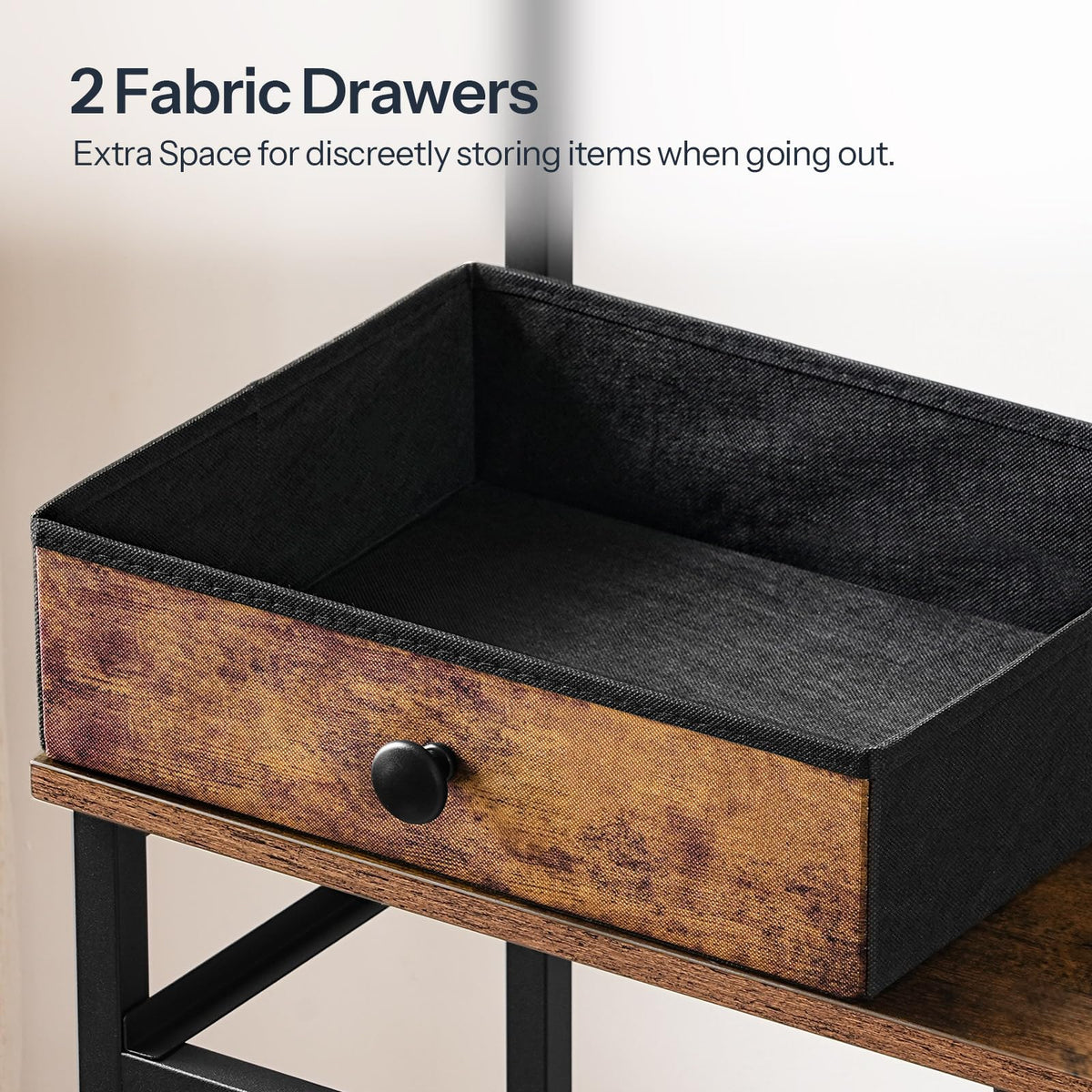 Hall Tree, Entryway Coat and Shoe Rack, 2 Fabric Drawers, Hall Tree with Bench, Shoe and Coat Rack, Coat Rack with