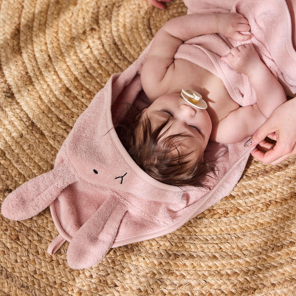 Hooded Baby Bath Towels, 100% Organic Cotton, 32"x32" 2-Pack